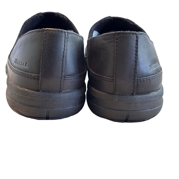 Merrell Encore Kassie Moc Black Leather Loafer Shoes Slip On Clog Women's Sz 6.5 - Picture 3 of 12